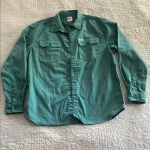 NWOT Levi's Green Casual Button Down Shirt with Long Sleeves